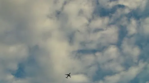 Airplane flying high above Stock Footage 11005208