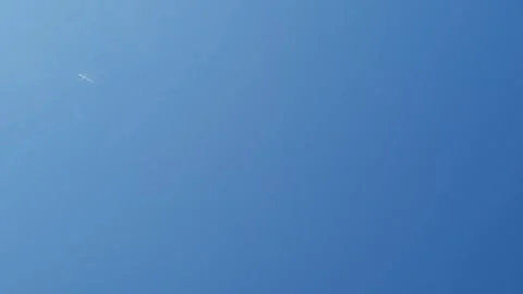 Airplane, Flying High to the Blue Clear Sky Stock-Footage 337167660