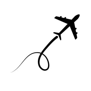 Airplane flying icon. Illustrazione stock