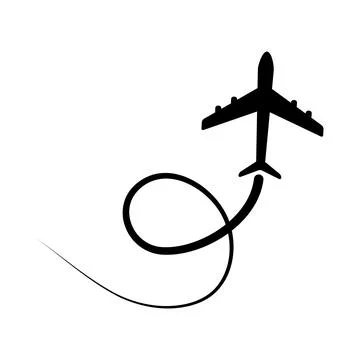 Airplane flying icon. Stock Illustration