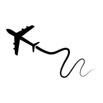 Airplane flying icon. Stock Illustration