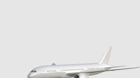 Airplane Flying Up with Light Flare (4K) Video stock 201998043