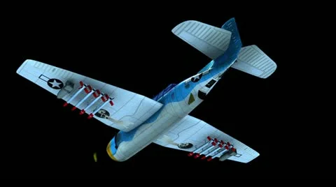 Airplane flying (matte) Stock Footage 20586311