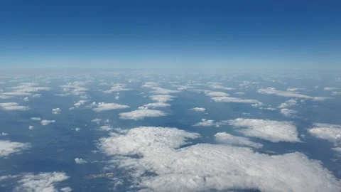 Airplane Flying Over Clouds on Approach to Chicago During Daytime Stock Footage 288901370