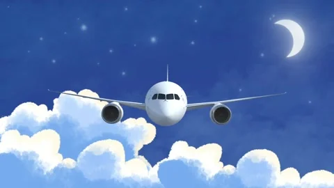 Airplane flying over the clouds Stock Footage 279434781