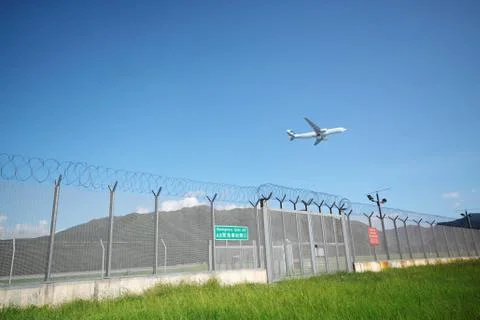 Airplane flying Stock Photos