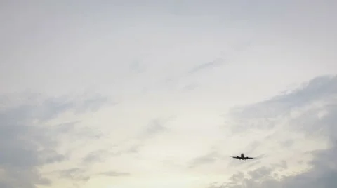 Airplane flying in sky Stock Footage 68010005