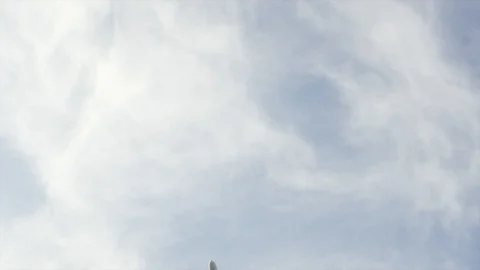 Airplane Flying Up in the Sky Stock Footage 105151720