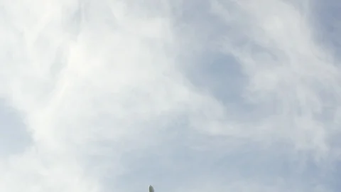 Airplane Flying Up in the Sky Stock Footage 105151965