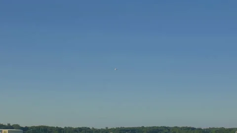Airplane Flying in Sky Stock Footage 142112802