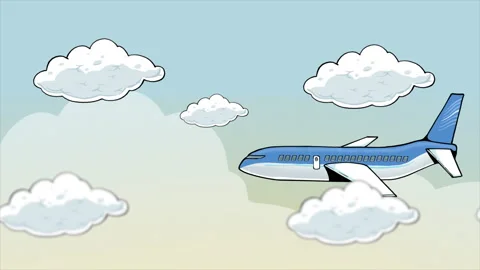 Airplane Flying in the Sky Stock Footage 232196233