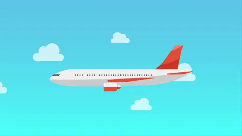 Airplane is flying on sky motion Stock Footage 255698373