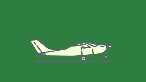 An airplane flying in the sky on plane is isolated isolated on green screen Stock-Footage 336890254
