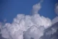 Airplane flying into stormy clouds SD wide Footage