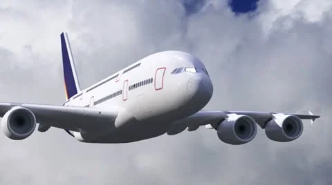 Airplane flying through clouds Video stock 11275710