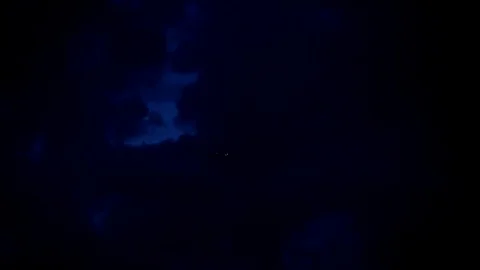 Airplane Flying Through Clouds Stock Footage 79607462