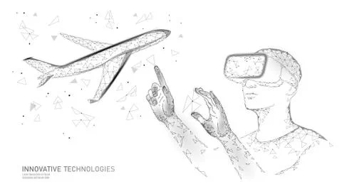 Airplane flying VR screen analysis. Flight up tourism journey virtual reality Stock Illustration