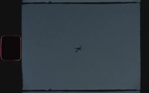 Airplane flyover Super 8 Stock Footage 221788754