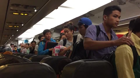 In airplane Stock Footage 48307747