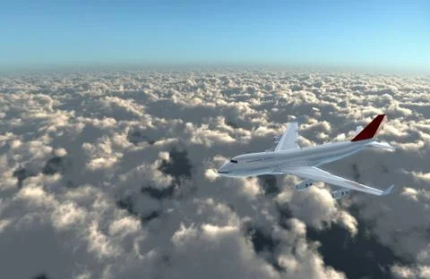 Airplane forward to cam Stock Illustration