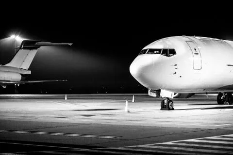 Airplane front close-up Foto stock