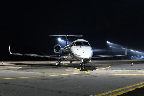 Airplane front close-up Stock Photos