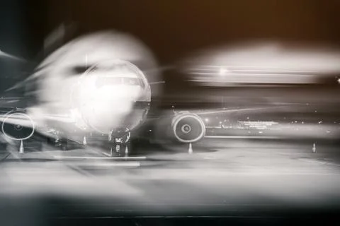 Airplane front close-up Stock Photos