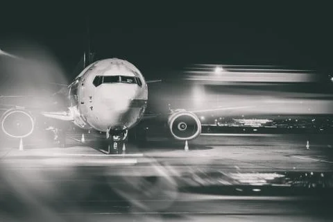 Airplane front close-up Stock Photos