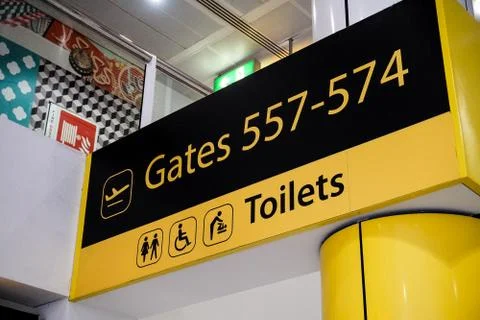 Airplane gates Stock Photos