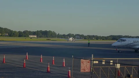 Airplane Getting Ready for Take Off Stock Footage 142142846