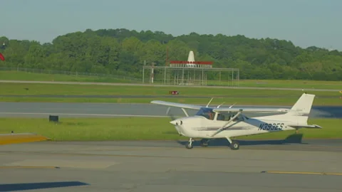 Airplane Getting Ready for Take Off Stock Footage 142143833