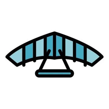 Airplane glider icon vector flat Illustration