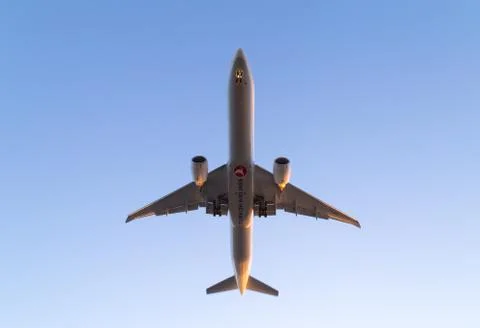 Airplane gliding Foto stock