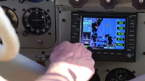 Airplane GPS Stock Footage 42208311