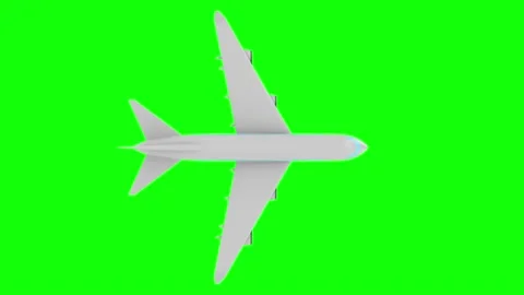 Airplane on green background. Isolated 3D render 스톡 동영상 155295019