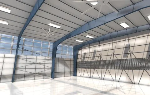 Airplane hangar 3D Model