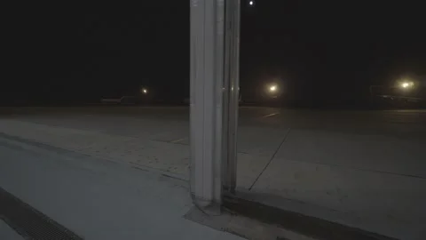 Airplane hangar gate opens Stock Footage 165250350