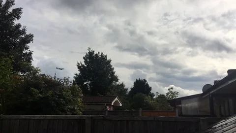 Airplane on Hounslow Stock Footage 79936860