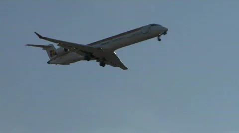 Airplane iberia 01 Stock Footage 437007