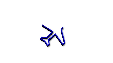 Airplane icon 3d animation isolated on white background Stock Footage 340543165