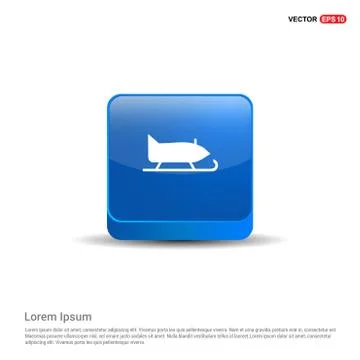 Airplane icon - 3d Blue Button イラスト素材