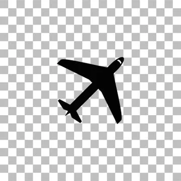 Airplane icon flat Stock Illustration
