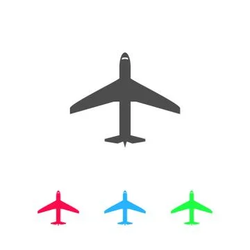 Airplane icon flat Stock Illustration