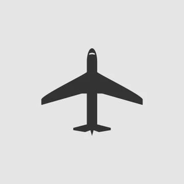 Airplane icon flat Stock Illustration