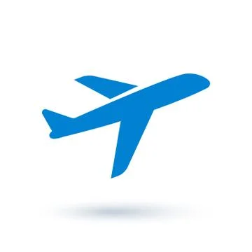 Airplane Icon in flat style. Stock Illustration