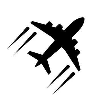 Airplane icon in flat style. Plane symbol Stock Illustration