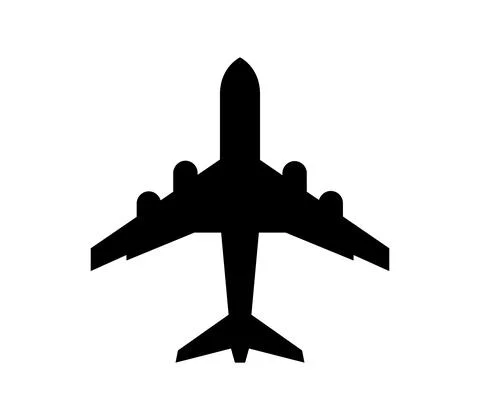 Airplane icon illustrated in vector on white background Stock Illustration