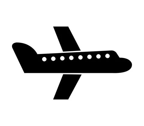 Airplane icon illustrated in vector on white background Stock Illustration