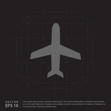 Airplane icon 스톡 일러스트