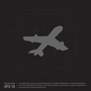Airplane icon Illustrazione stock